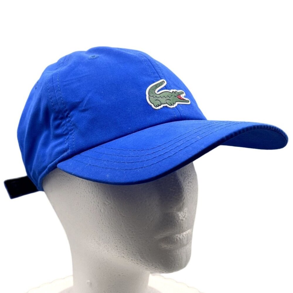 Lacoste Sport Blue Logo One Size Adjustable Hoop and Loop Closure Cap